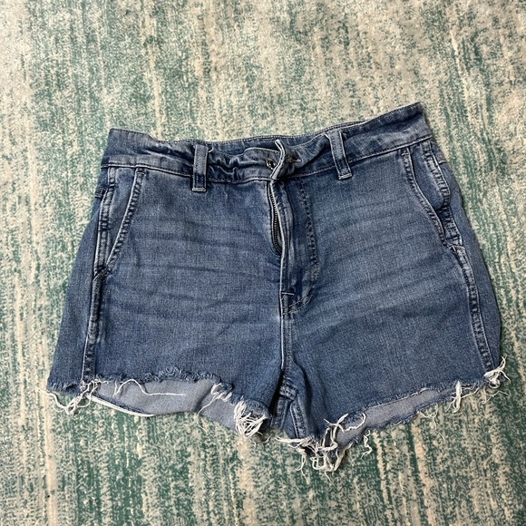 jcrew mom jean shorts hi waisted